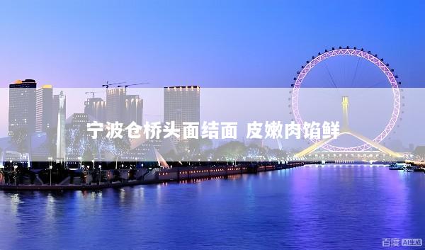 宁波仓桥头面结面 皮嫩肉馅鲜