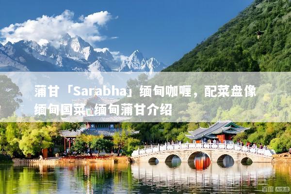 蒲甘「Sarabha」缅甸咖喱，配菜盘像缅甸国菜_缅甸蒲甘介绍