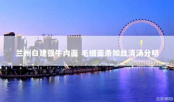 兰州白建强牛肉面 毛细面条如丝清汤分明