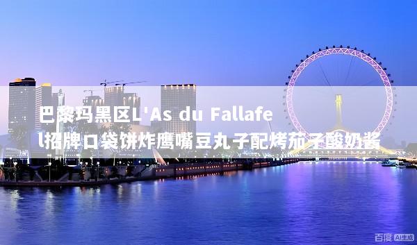 巴黎玛黑区L'As du Fallafel招牌口袋饼炸鹰嘴豆丸子配烤茄子酸奶酱