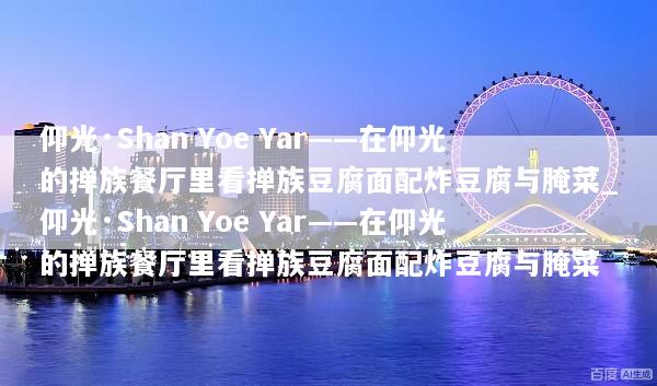 仰光·Shan Yoe Yar——在仰光的掸族餐厅里看掸族豆腐面配炸豆腐与腌菜_仰光·Shan Yoe Yar——在仰光的掸族餐厅里看掸族豆腐面配炸豆腐与腌菜